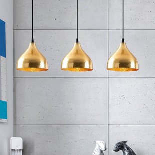 Opviq Hanglamp Tattoo 6214, goudkleurig metaal 3-lamps lineair