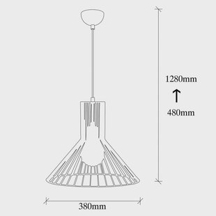 Opviq Hanglamp Fellini MR-757, zwart, metaal, Ø 38 cm