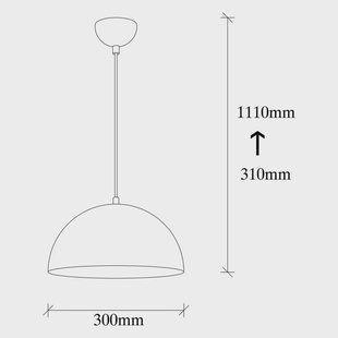 Opviq Hanglamp Berceste 231-S, zilverkleurig, metaal, Ø 30 cm