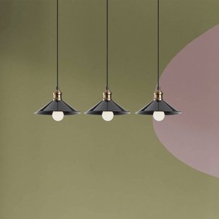 Opviq Hanglamp Berceste 250-S1, zwart, metaal 3-lamps lang