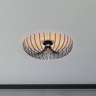 Opviq Plafondlamp Aspendos N-639, zwart, metaal, Ø 56 cm