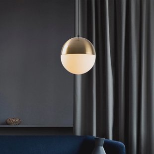 Opviq Hanglamp Bastos 2101, antiek goud, opaalglas, Ø 20 cm