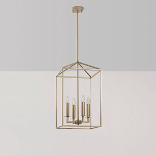 Opviq Kroonluchter Till 13256, goudkleurig, metaal, 4-lamps