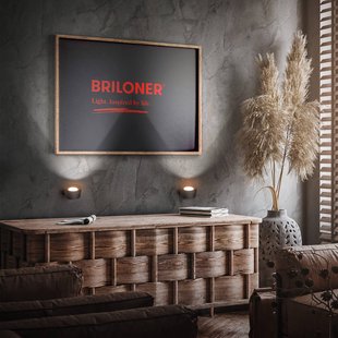 Briloner LED wandlamp Tari, zwart, CCT, touchdimmer, USB