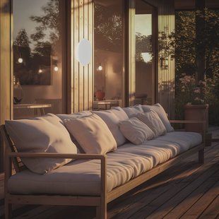 Briloner Aurora LED buitenwandlamp, wit, met touchdimmer, IP54