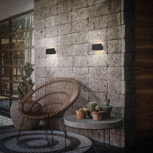 Briloner Meluna LED wandlamp, zwart, touchdimmer, USB