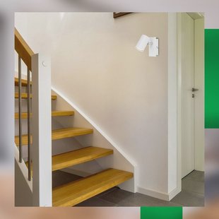 Briloner Wandlamp Isil A, wit, 1-lamp, metaal, draaibaar