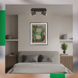 Briloner Plafondlamp Isil A, zwart, 2-lamps, metaal, draaibaar