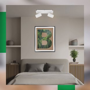 Briloner Plafondlamp Isil A, wit, 2-lamps, metaal, draaibaar