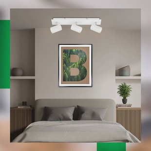 Briloner Plafondlamp Isil A, wit, 3-lamps, metaal, draaibaar