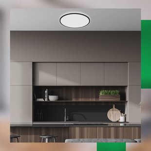 Briloner Pulap A LED plafondlamp, zwart, Ø 33 cm, kunststof