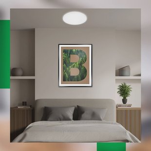 Briloner Pulap A LED plafondlamp, wit, Ø 33 cm, kunststof