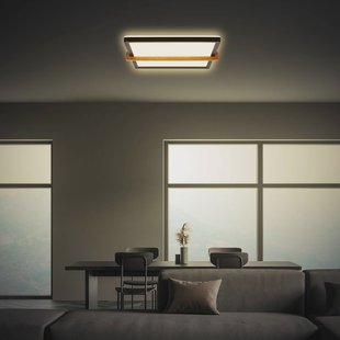 Briloner Remsa plafondlamp, 29x31,5 cm, kunststof, zwart