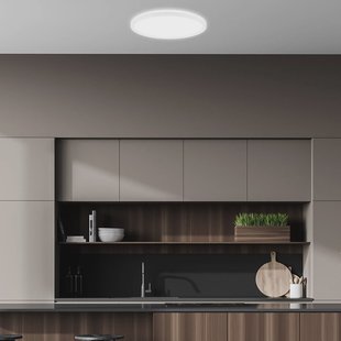 Briloner Plafondlamp Tava A, Ø 29 cm, kunststof, wit