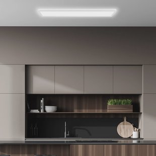 Briloner Plafondlamp Tava A, 98x20 cm, kunststof, wit