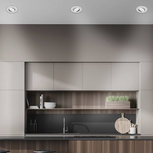 Briloner Kulana A inbouwlamp, mat chroom, 4000K, set van 3