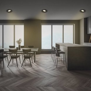 Briloner Desi inbouwlamp, zwart, Ø9cm, aan/uit, 3000K