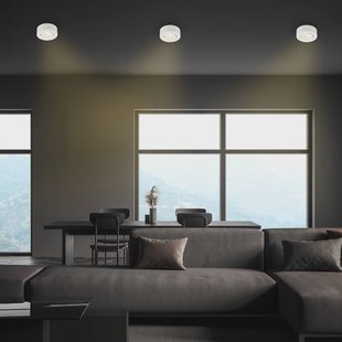 Briloner Desi inbouwlamp, wit, Ø9cm, aan/uit, 3.000 K