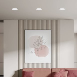 Briloner Inbouwlamp Jeft, Ø12cm, wit, set van 3, aan/uit, stijf