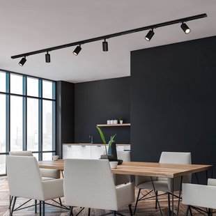 Briloner RAIL 230 V railsystem, zwart, 6 spots, lengte 2,25 m