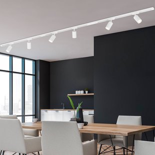 Briloner RAIL 230 V railsystem, wit, 6 spots, lengte 2,25 m