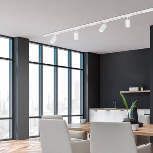 Briloner RAIL 230 V railsystem, wit, 4 LED spots, lengte 1,5 m