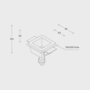 TECNICO by Sforzin Siris inbouwspot, wit, gips, 9 cm, GU10