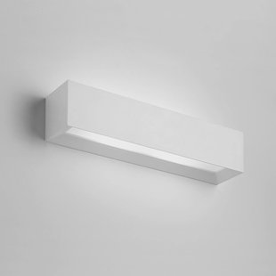 TECNICO by Sforzin Hermione wandlamp, 35 cm breed, wit, gips, G9