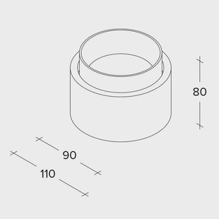 TECNICO by Sforzin Syme plafondlamp, wit, rond, Ø 11 cm, gips, GX53