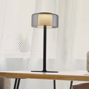 Paul Neuhaus LED tafellamp Rika, glas, 33 cm hoog, dimbaar