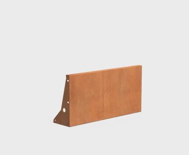 Keerwand cortenstaal recht 100x50cm.