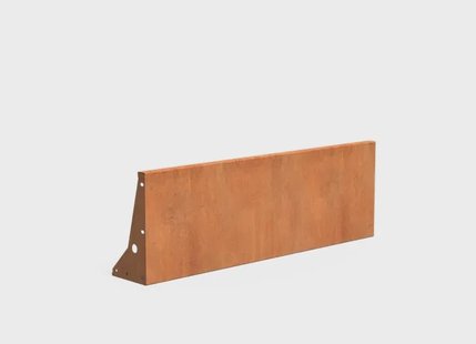 Keerwand cortenstaal recht 150x50cm.