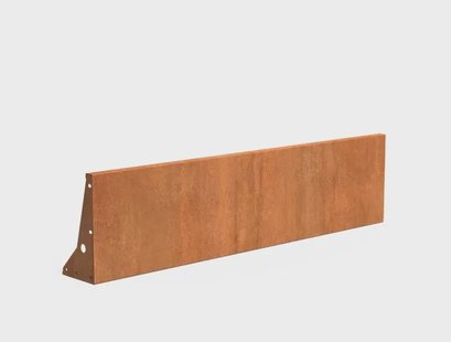 Keerwand cortenstaal recht 200x50cm.