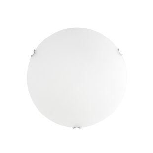 Nova Luce Anco - plafondverlichting - Ø 30 x 8 cm - wit en chroom