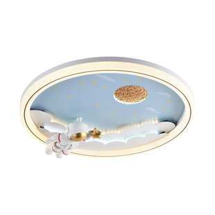 Zuma Line Astronaut - plafondlamp - Ø 47 x 15 cm - 47W LED incl. - blauw en wit