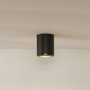 Lucide Bodi plafondspot, rond, zwart, Ø 8 cm, 1-lamp, aluminium