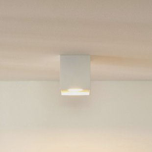 Lucide Bodi plafondspot, hoekig, wit, GU10, 1-lamp, aluminium