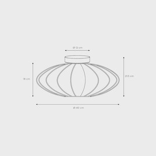 Lucide Corina plafondlamp, zwart, Ø 40 cm, E27
