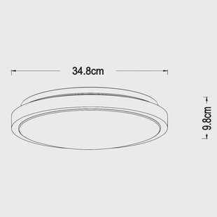 Lucide Dasher LED plafondlamp, zwart, Ø 34,8 cm, 2700 K, IP44