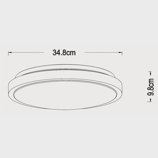 Lucide Dasher LED plafondlamp, wit, Ø 34,8 cm, 2700 K, IP44