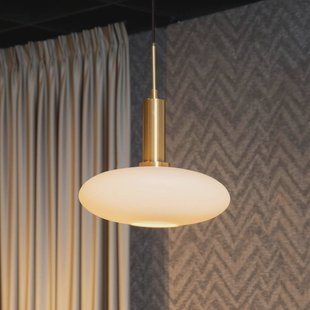 Lucide Singala hanglamp, Ø 30 cm, glas, 1-lamp, opaal, E27