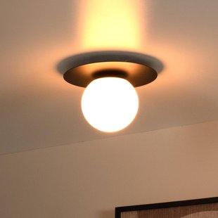 Lucide Tricia plafondlamp, zwart, Ø 25 cm, glas, 1-lamp, E27