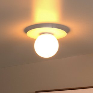 Lucide Tricia plafondlamp, wit, Ø 25 cm, glas, 1-lamp, E27