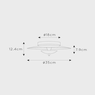 Lucide Vulcan LED plafondlamp, zwart/goud, Ø 35 cm, dimbaar