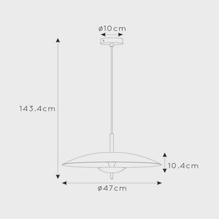 Lucide Vulcan LED hanglamp, zwart/goud, Ø 47 cm, dimbaar