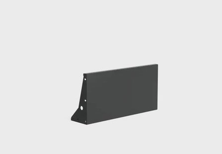 Keerwand aluminium recht 100x50cm.