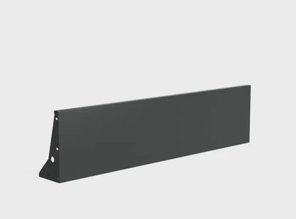 Keerwand aluminium recht 200x50cm.