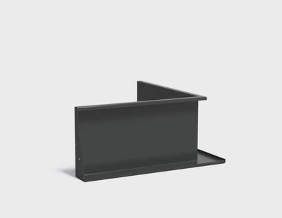 Keerwand aluminium binnenhoek 100x100x50cm.