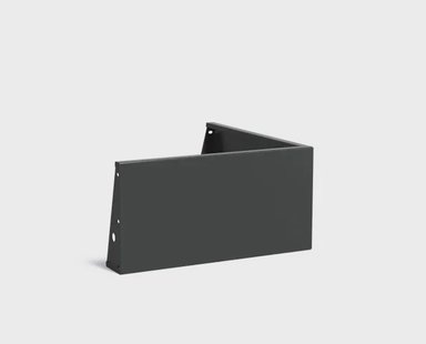 Keerwand aluminium buitenhoek 100x100x50cm.