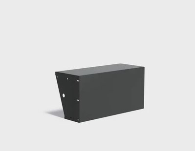 Keerwand aluminium recht 100x40x50cm. brede bovenrand